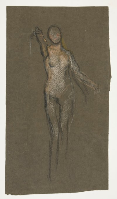 Tanulmány a központi alakhoz alkotó: Edwin Austin Abbey