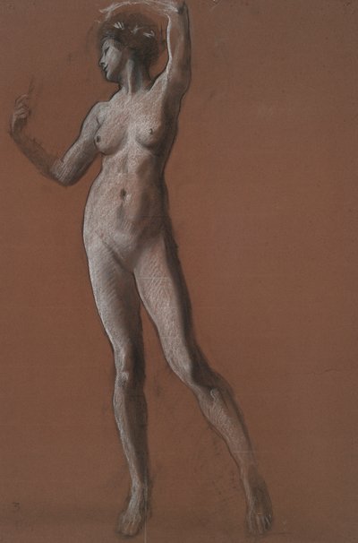 Tanulmány a 15:00 figura számára alkotó: Edwin Austin Abbey
