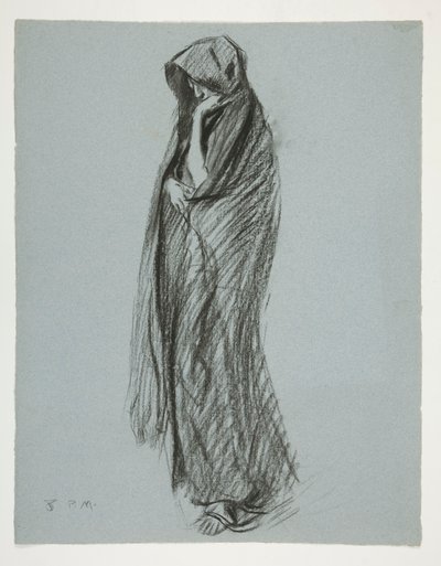 Tanulmány a 20:00 figurához alkotó: Edwin Austin Abbey