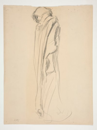 Tanulmány a 21:00 figurához alkotó: Edwin Austin Abbey