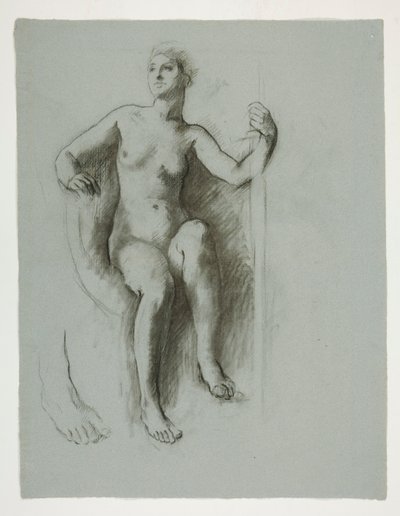 Tanulmány az állam zsenijének alakjához, a alkotó: Edwin Austin Abbey