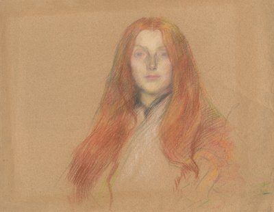 Tanulmány Ophelia fejének alkotó: Edwin Austin Abbey