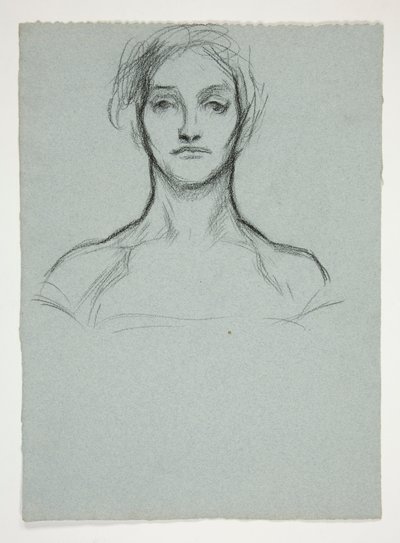 Tanulmány pasztellhez (.2228): Fiatal nő portréja alkotó: Edwin Austin Abbey