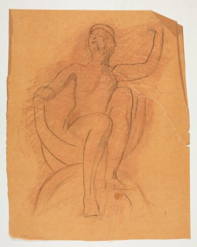 Study for the Genius of State figura a alkotó: Edwin Austin Abbey