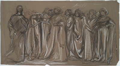 Tanulmány a foglyul ejtett erényekért, alaktanulmány az alkotó: Edwin Austin Abbey