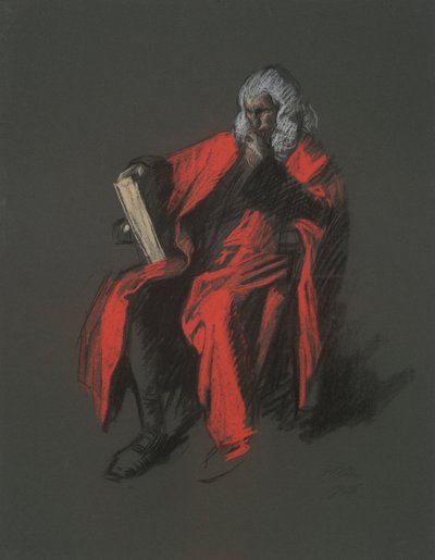 Tanulmány Thomas McKean főbíró alakjához, in alkotó: Edwin Austin Abbey