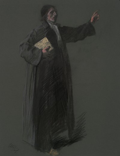 Tanulmány Johann Kelpius alakjához, in alkotó: Edwin Austin Abbey