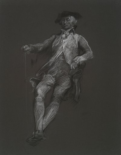 Tanulmány John Dickinson figurájához, in alkotó: Edwin Austin Abbey