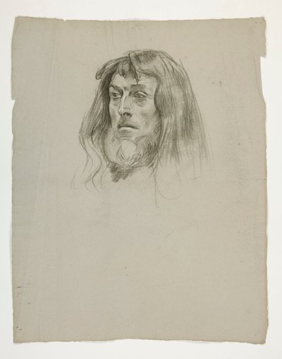 Egy fej tanulmányozása Arthur király számára alkotó: Edwin Austin Abbey