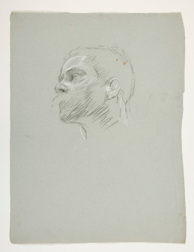 Egy fej tanulmányozása Arthur király számára alkotó: Edwin Austin Abbey