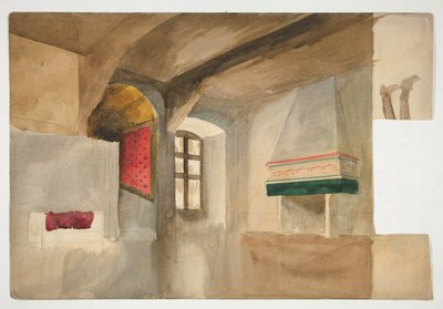 Egy belső tér tanulmányozása alkotó: Edwin Austin Abbey