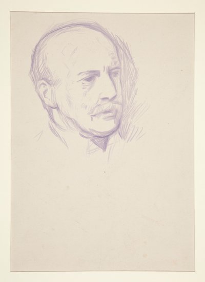 Tanulmány, emberfej portré, VII. Edward koronázása portré alkotó: Edwin Austin Abbey