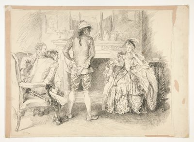 A Jólelkű Ember. Miss Richland és a végrehajtó alkotó: Edwin Austin Abbey