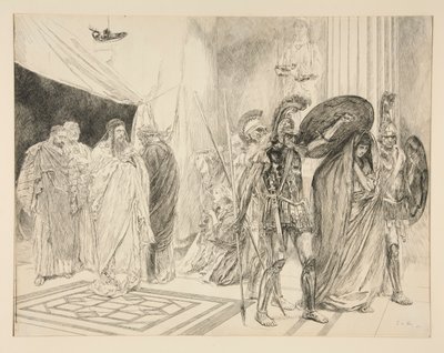 A királynő bebörtönzése – II. felvonás, I. jelenet, A tél alkotó: Edwin Austin Abbey