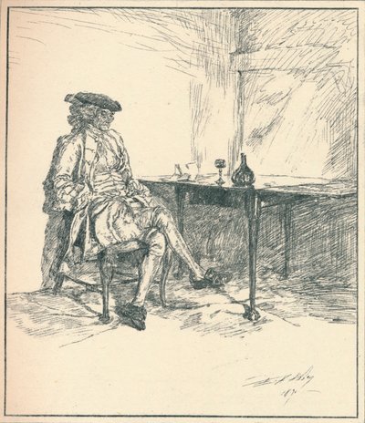 A levél. Kiadatlan tollrajz, 1890, 1923 alkotó: Edwin Austin Abbey
