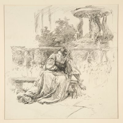 A szakadt levél, az I. felvonás ii. jelenetéből, Két veronai úr alkotó: Edwin Austin Abbey