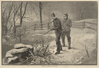 Nyulak nyomon követése alkotó: Edwin Austin Abbey