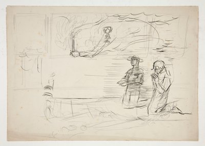 Két alak imádkozik: tanulj érte alkotó: Edwin Austin Abbey
