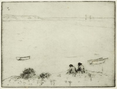 Vázlatkészítés a tenger mellett (rézkarc) alkotó: Edwin Butler Bayliss