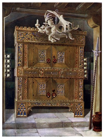 Késő gótikus schrank, 1910. alkotó: Edwin Foley