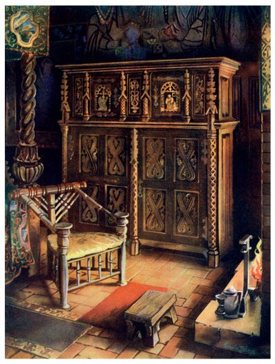 The Kings Room Oxburgh Hall, Norfolk, 1910. alkotó: Edwin Foley
