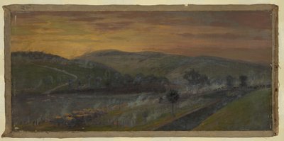 A Lee tábornok által vezetett virginiai hadsereg menekülése a Potomac folyón át Williamsport közelében. alkotó: Edwin Forbes