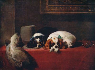 King Charles Spaniels The Cavaliers Pets, 1845, c1915 alkotó: Edwin Landseer