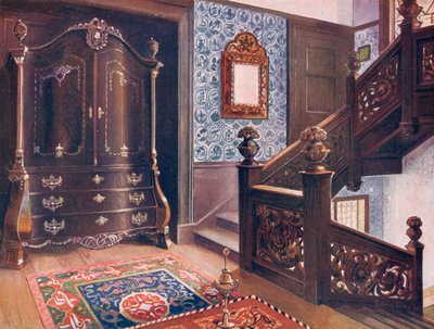 Faragott diófa Bombe Armoire hajtott tartóval alkotó: Edwin John Foley