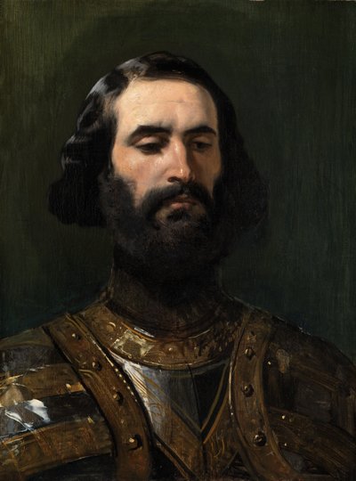 Egy lovag: egy tanulmány (olaj, vászon) alkotó: Edwin Landseer