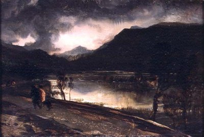 Tójelenet naplementében alkotó: Edwin Landseer