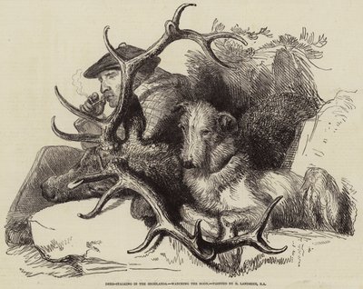 Szarvasvadászat a Felvidéken, a Testet figyelve alkotó: Edwin Landseer