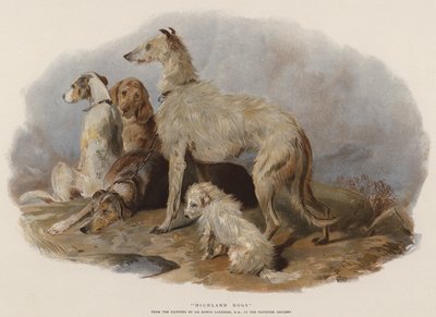 Felvidéki kutyák (chromolitho) alkotó: Edwin Landseer