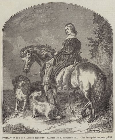 A tisztelt Ashley Ponsonby portréja alkotó: Edwin Landseer