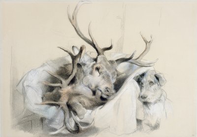 Szarvasfej és kutya, 1857 alkotó: Edwin Landseer