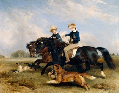 A Hon. E. S. Russell és testvére (olaj a panelen) alkotó: Edwin Landseer