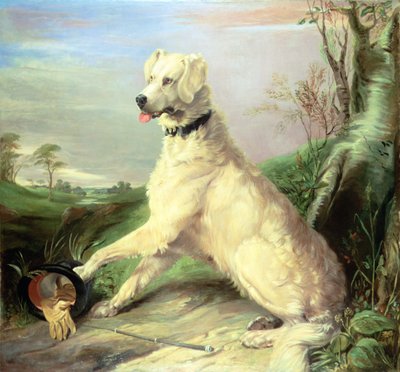 Várakozás a mesterre (olaj, vászon) alkotó: Edwin Landseer