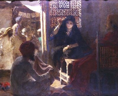 Ruhák kiválasztása a bazárban alkotó: Edwin Lord Weeks