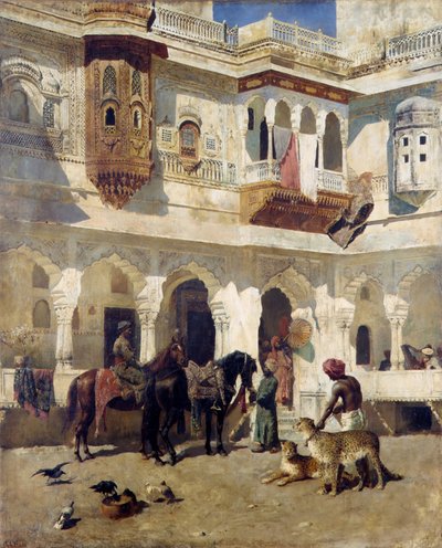 Vadászatra induló rádzsa, 1885 körül (olaj, vászon) alkotó: Edwin Lord Weeks