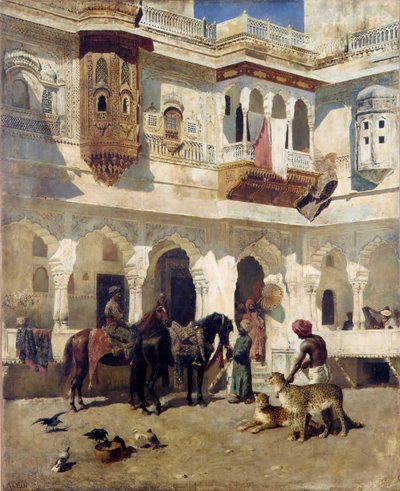 Vadászaton induló rádzsa, kb. 1885. alkotó: Edwin Lord Weeks