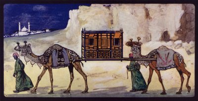 Tevek szertartásos palankinnal (színes litó) alkotó: Edwin Noble