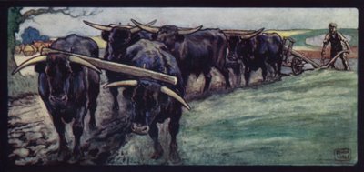 Ökrök szántás a Sussex Downsban (színes litó) alkotó: Edwin Noble