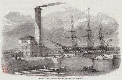 Bejárati dokk és szivattyúház, Keyham Steam-Yard alkotó: Edwin Weedon