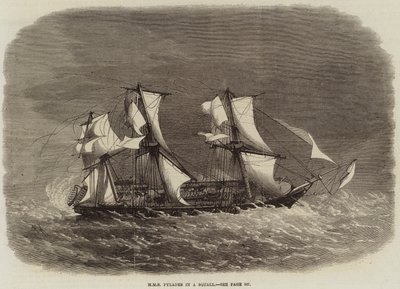 HMS Pylades viharban alkotó: Edwin Weedon