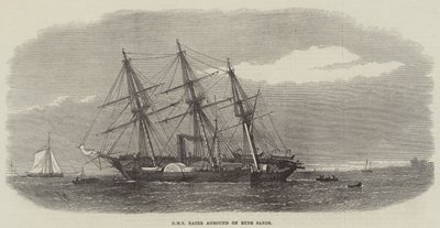 A HMS Racer zátonyra futott Ryde Sandsnél alkotó: Edwin Weedon
