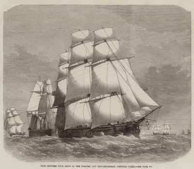Verseny a Csatorna négy hajója és a mediterrán kombinált flotta között alkotó: Edwin Weedon