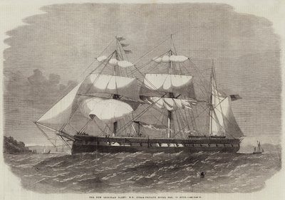 Az új vaskalapos flotta, HM Steam-Frigate Royal Oak, 32 fegyver alkotó: Edwin Weedon