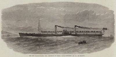 A glasgow-i David Hutcheson és Társa cég új szalonhajója, az Iona. alkotó: Edwin Weedon