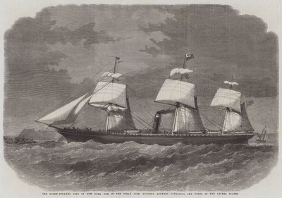 A New York-i Screw-Steamer City, a Liverpool és az Egyesült Államok kikötői között közlekedő Inman-vonal egyike alkotó: Edwin Weedon