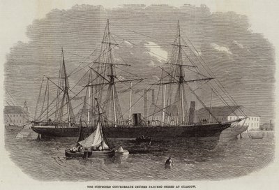 A feltételezett konföderációs Pampero cirkálót Glasgow-ban lefoglalták alkotó: Edwin Weedon