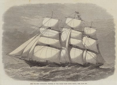 A Tea-Ship Spindrift, az Ocean Race győztese Kínából alkotó: Edwin Weedon